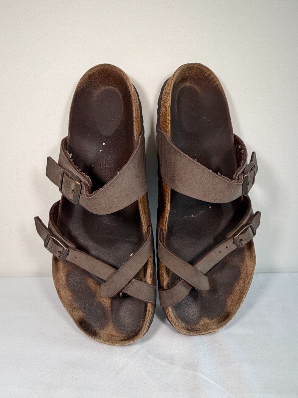 BIRKENSTOCK Mayari Leather Sandals Unisex Mocha Brown 41 - Picture 3 of 11